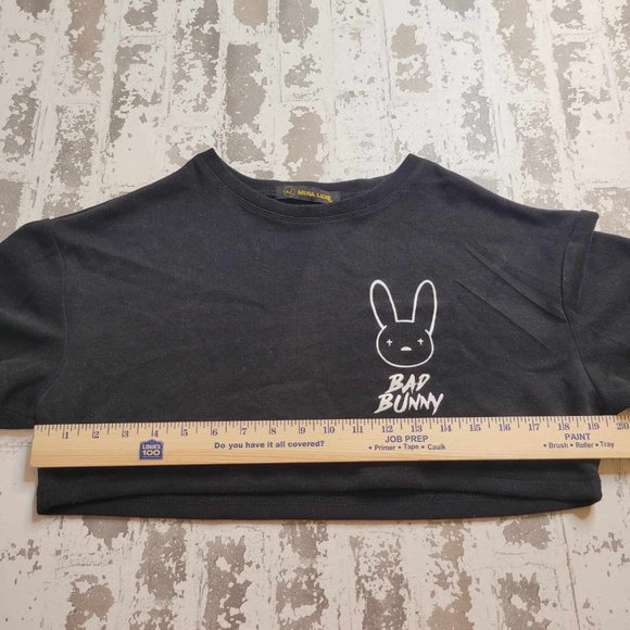 2371‎ MiraLuxe Bad Bunny Women's Crop Top Size Large - Picture 4 of 5